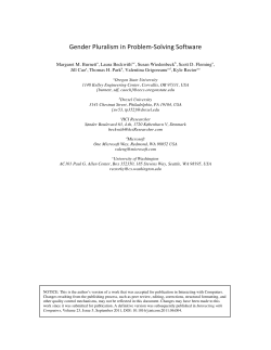 Gender Pluralism in Problem-Solving Software