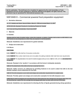 NSF/ANSI 8 &ndash; Commercial powered food preparation equipment