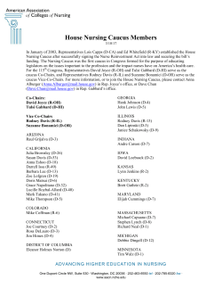 House Nursing Caucus Members