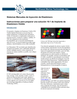 Northwest Marine Technology, Inc. Sistemas Manuales de Inyecci&oacute;n