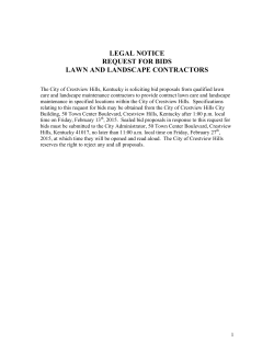 legal notice request for bids lawn and landscape contractors