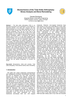 Biomechanics of the Total Ankle Arthroplasty