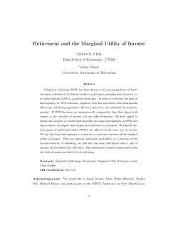 Retirement and the Marginal Utility of Income
