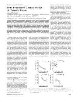 Fruit Production Characteristics of `Pawnee` Pecan