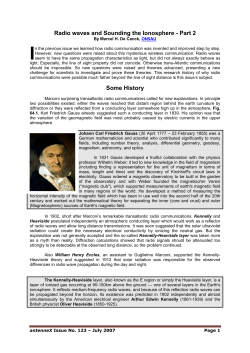 Radio waves and Sounding the Ionosphere - Part 2