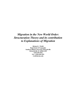 Migration in the New World Order: Structuration Theory and
