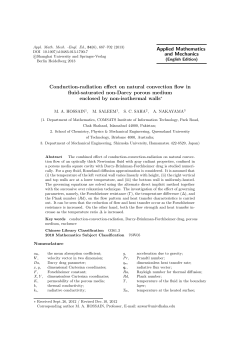 Conduction-radiation effect on natural convection flow in fluid
