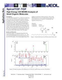 High-Energy CID MS-MS Analysis of Small Organic Molecules