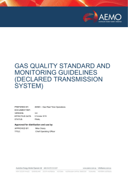 gas quality standard and monitoring guidelines