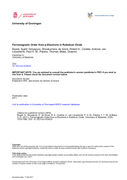 Ferromagnetic Order from p-Electrons in Rubidium Oxide