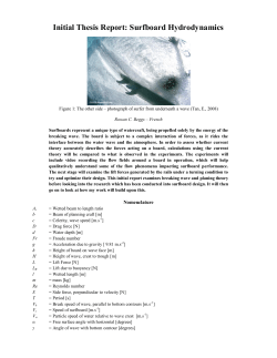 Initial Thesis Report: Surfboard Hydrodynamics