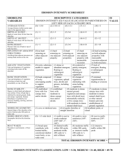 Erosion Intensity Score Sheet