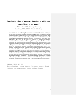 Long-lasting effects of temporary incentives in public good games