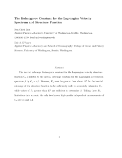 The Kolmogorov Constant for the Lagrangian Velocity Spectrum and