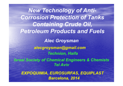 New Technology of Anti- Corrosion Protection of Tanks Containing