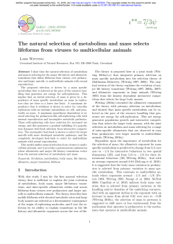 The natural selection of metabolism and mass selects