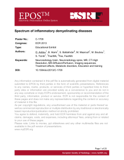 Spectrum of inflammatory demyelinating diseases