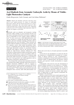 Acyl Radicals from Aromatic Carboxylic Acids by Means of