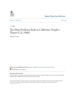 The Mere Evidence Rule in California: People v. Thayer (Cal. 1966)