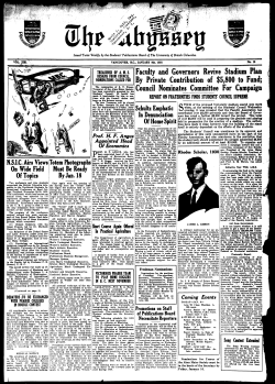 Faculty and Governors Revive Stadium Plan By Private Contribution