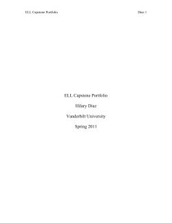 Hilary Diaz-ELL Capstone Portfolio - DiscoverArchive