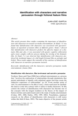 Identification with characters and narrative - Diarium