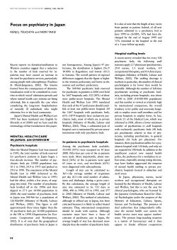 Focus on psychiatry in Japan - The British Journal of Psychiatry