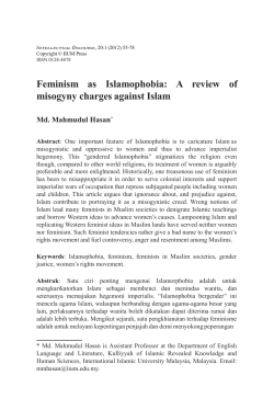 Feminism as Islamophobia: A review of misogyny charges against
