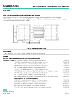 HPE PCIe Workload Accelerators for ProLiant Servers