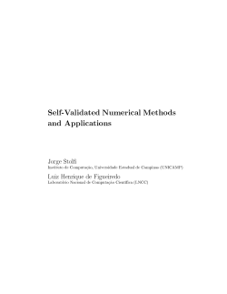 Self-Validated Numerical Methods and Applications