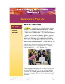 Module 1&mdash;Computers in Your Life