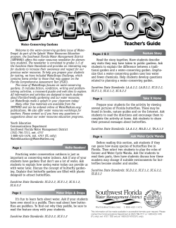 Teacher`s Guide - Southwest Florida Water Management District