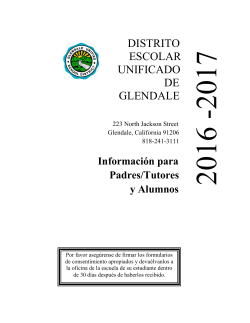 DISTRITO ESCOLAR UNIFICADO DE GLENDALE