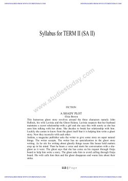 Syllabus for TERM II (SA II)