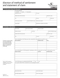 Election of method of settlement and statement of claim