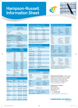 Hampson-Russell Information Sheet