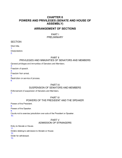 Bahamas Parliament Powers and Privileges Act 2001