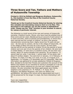 Three Score and Ten, Fathers and Mothers of