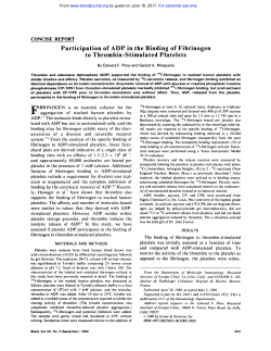 Participation of ADP in the Binding of Fibrinogen to