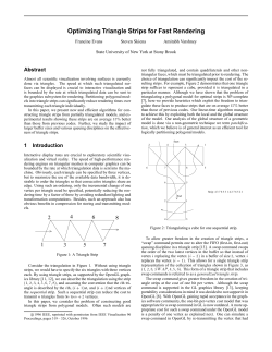 Optimizing Triangle Strips for Fast Rendering - UMD CS