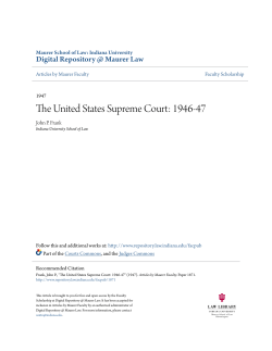The United States Supreme Court: 1946-47