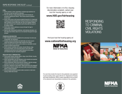 Brochure &mdash; Responding to Criminal Civil Rights Violations