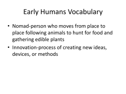 Early Humans Notes