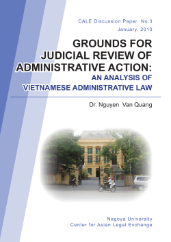 GROUNDS FOR JUDICIAL REVIEW OF ADMINISTRATIVE ACTION: