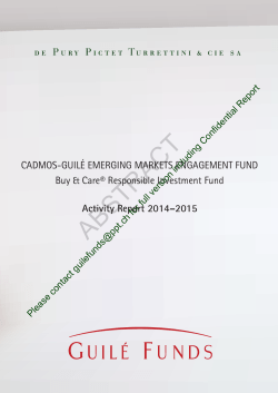 ABSTRACT - Fondation Guil&eacute;