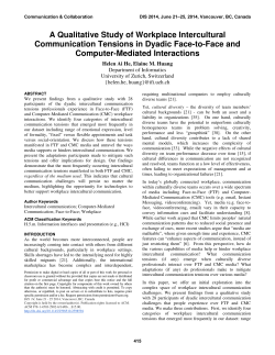 A Qualitative Study of Workplace Intercultural