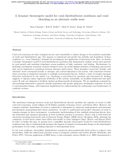 A Dynamic Bioenergetic Model For Coral