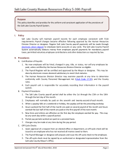 Salt Lake County Human Resources Policy 5
