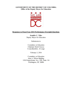 DME FY15-16 Performance Oversight Questions