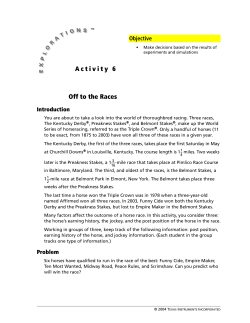 Activity 6 Off to the Races - TI Education